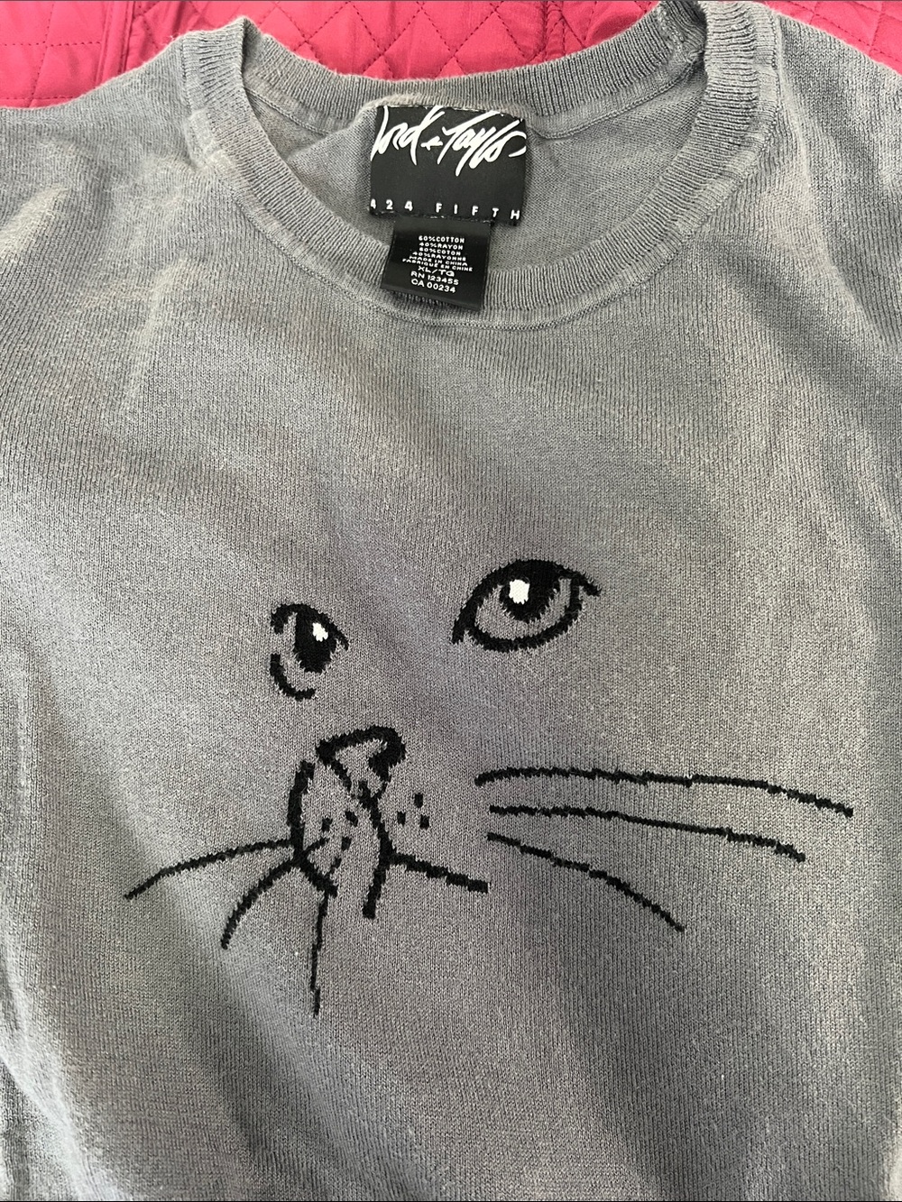 lord and Taylor cat sweater
